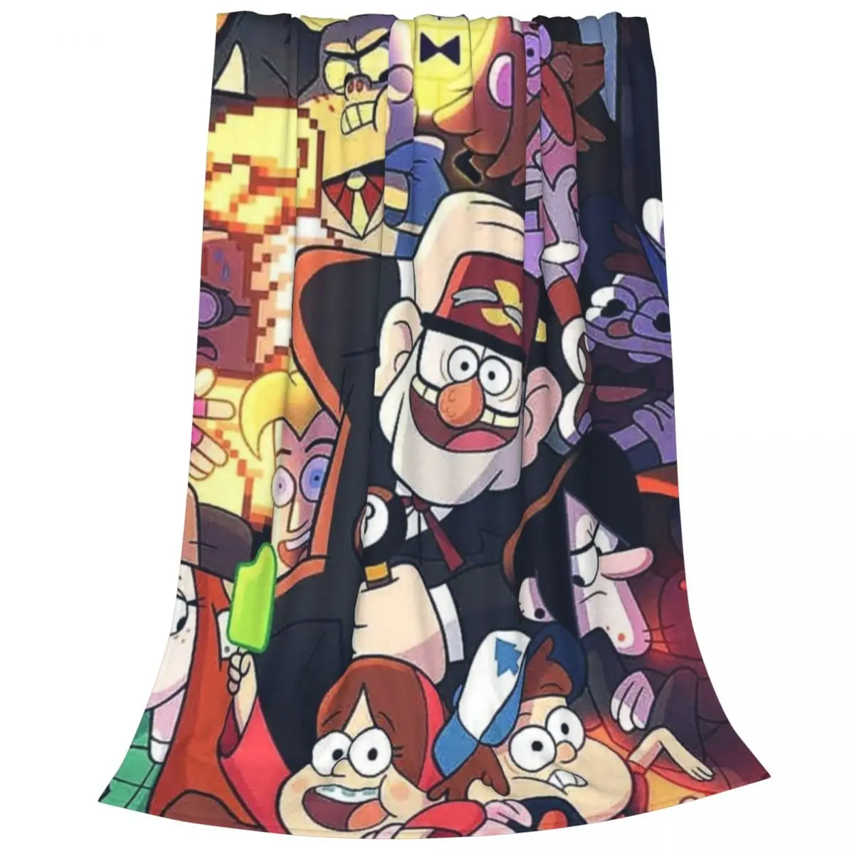 Gravity Falls Plush Flannel Blanket - Warm and Snuggly Fleece Throw for Couch, Bed, and Camping Adventures Any Time of Year