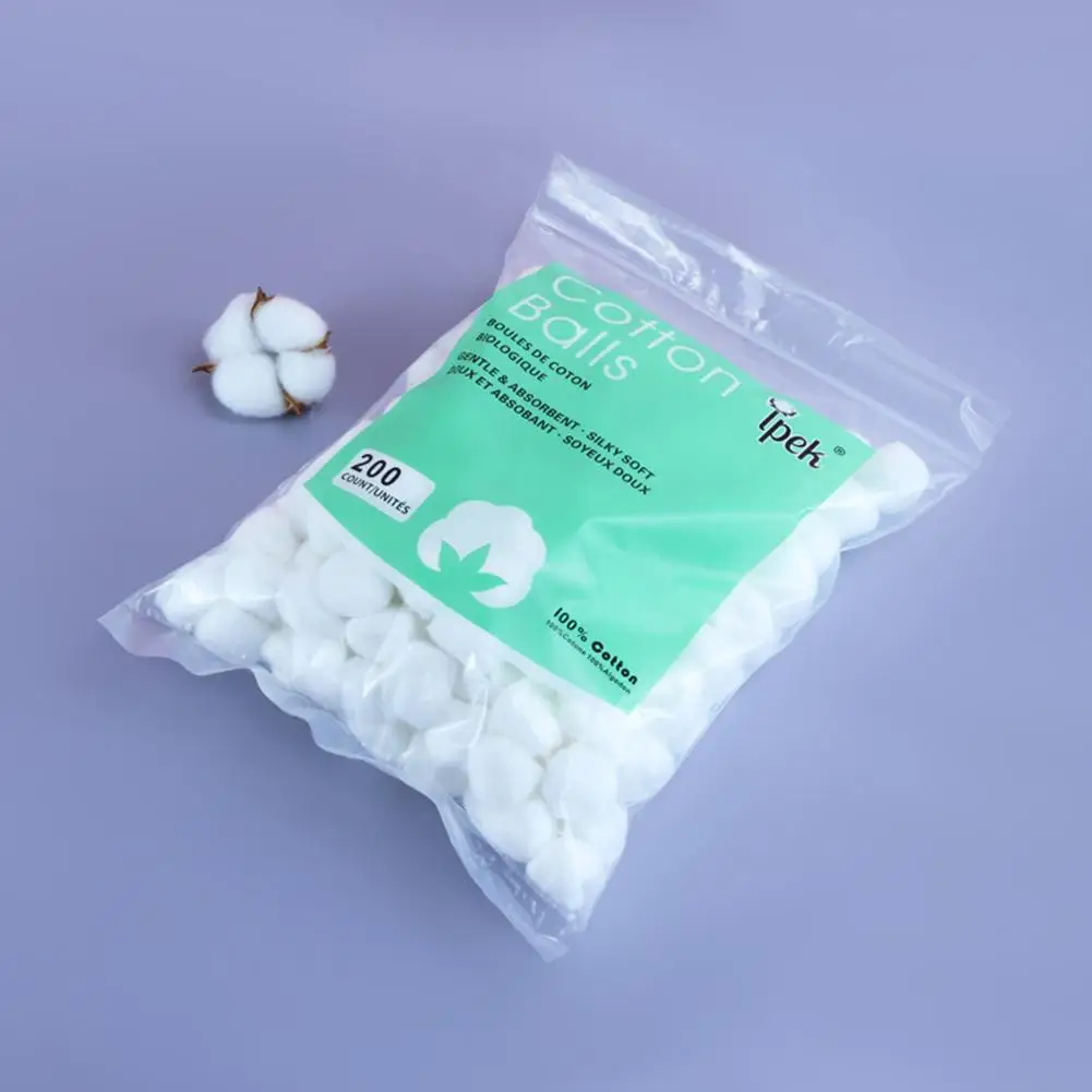 50/100/200 stücke Baumwolle Ball 100% Reine Baumwolle Ball Nagellack Entferner Reinigung Werkzeug Make-Up Baumwolle Nail art Maniküre Assossories – Detail 12