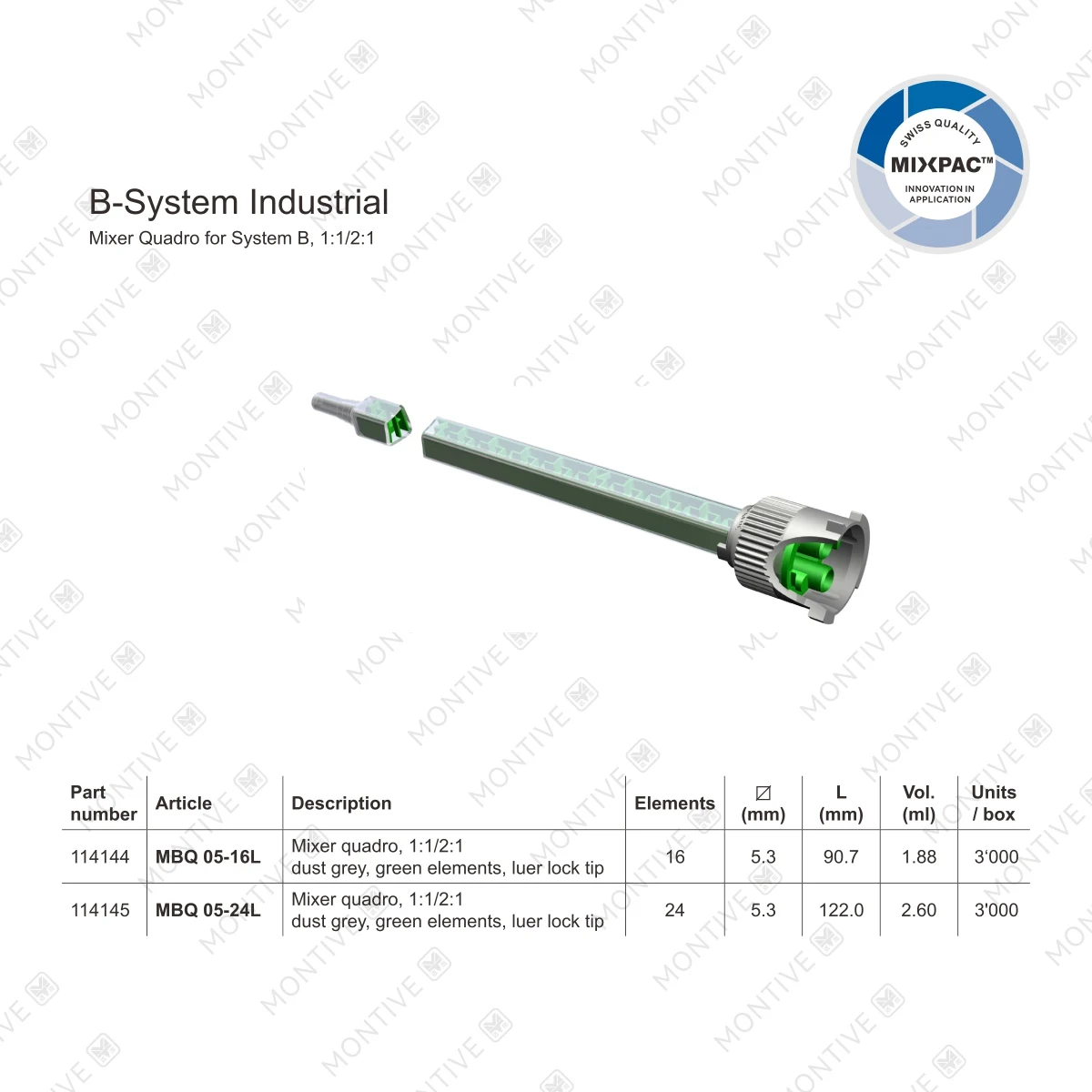 Sulzer Mixpac Quadro Glue MB Static Mixer Nozzle Mixing Tips MBQX 05-16L MBQX 05-24L MBQ 05-24L helix 100 pcs