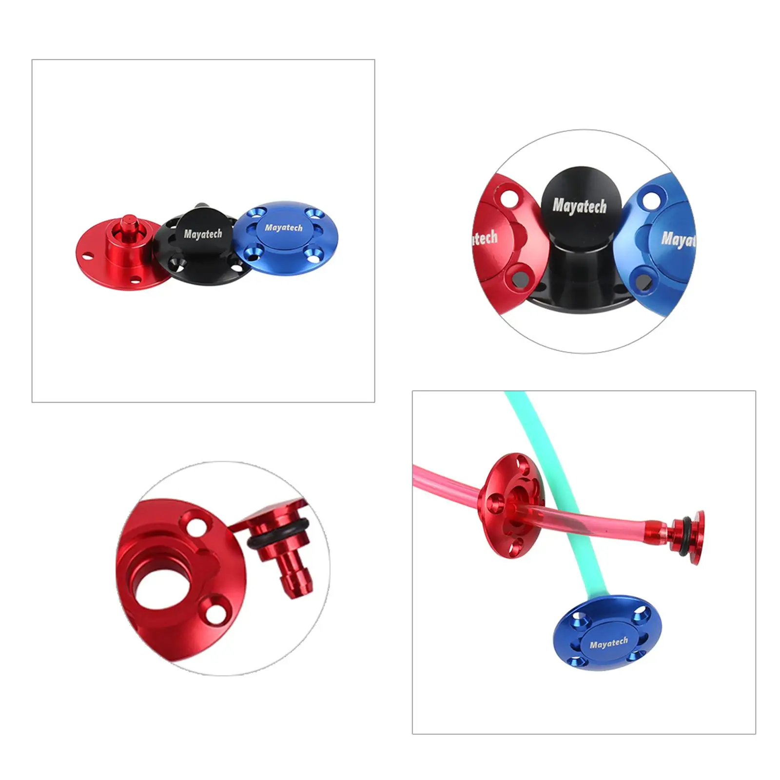 CNC合金燃料充填ポイントポート、および4 X 2.5mmネジ、丸型燃料ポイント燃料充填ポート