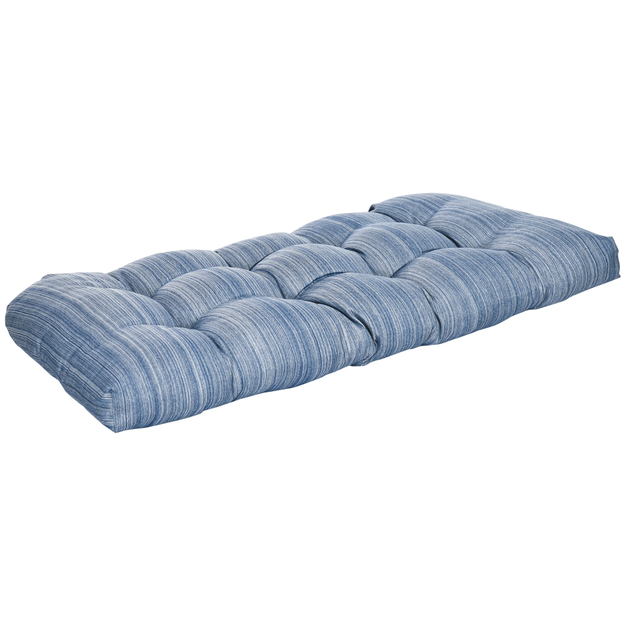 Outsunny 2seater bench cushion 110x48x8 cm washable 8 stitch and comfortable chair seat blue sofa