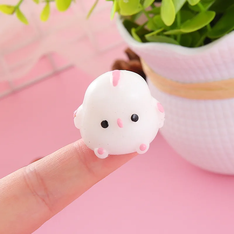 5 stücke Zappeln Spielzeug Miniatur Langsam Rebound Relief Squeeze Spielzeug Klebrige TPR Silikon Mini Küken Stress Relief Sensorischen Spielzeug Geschenk