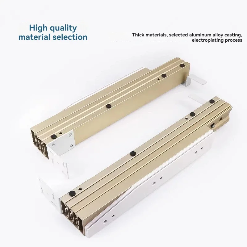 Multifunctional Cabinet Table Drawer Slide Track Hidden Flat Push Multi-section Pull-out Telescopic Folding Guide Hardware