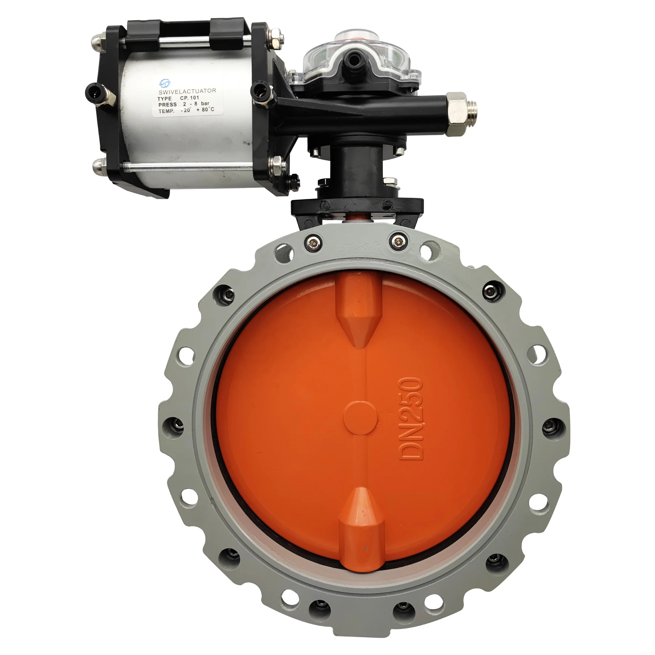 صمام فراشة هوائي بدرجة حرارة عالية للمياه، مقاوم لجزئات الغبار سريع الفتح #2