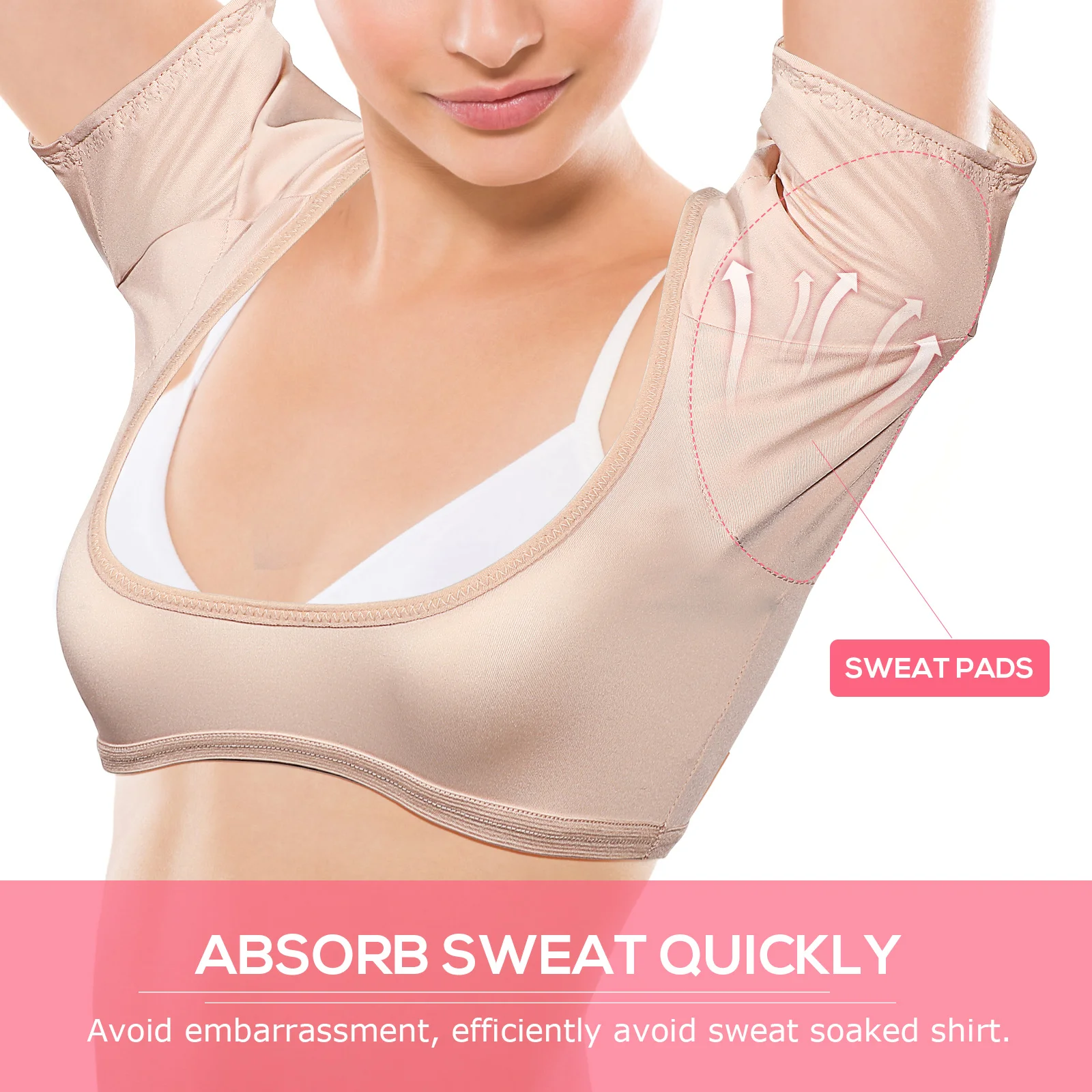 Sweat Absorbent Vest Underarm Pads Jacket Shirt Proof Washable for Women Summer