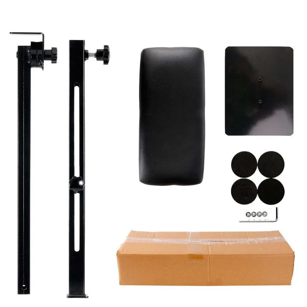 68-100cm Adjustable Height Heavy Duty Iron Tattoo Arm Leg Rest Stable Full Armrest Tattoo Tripod Portable Stand   Tool