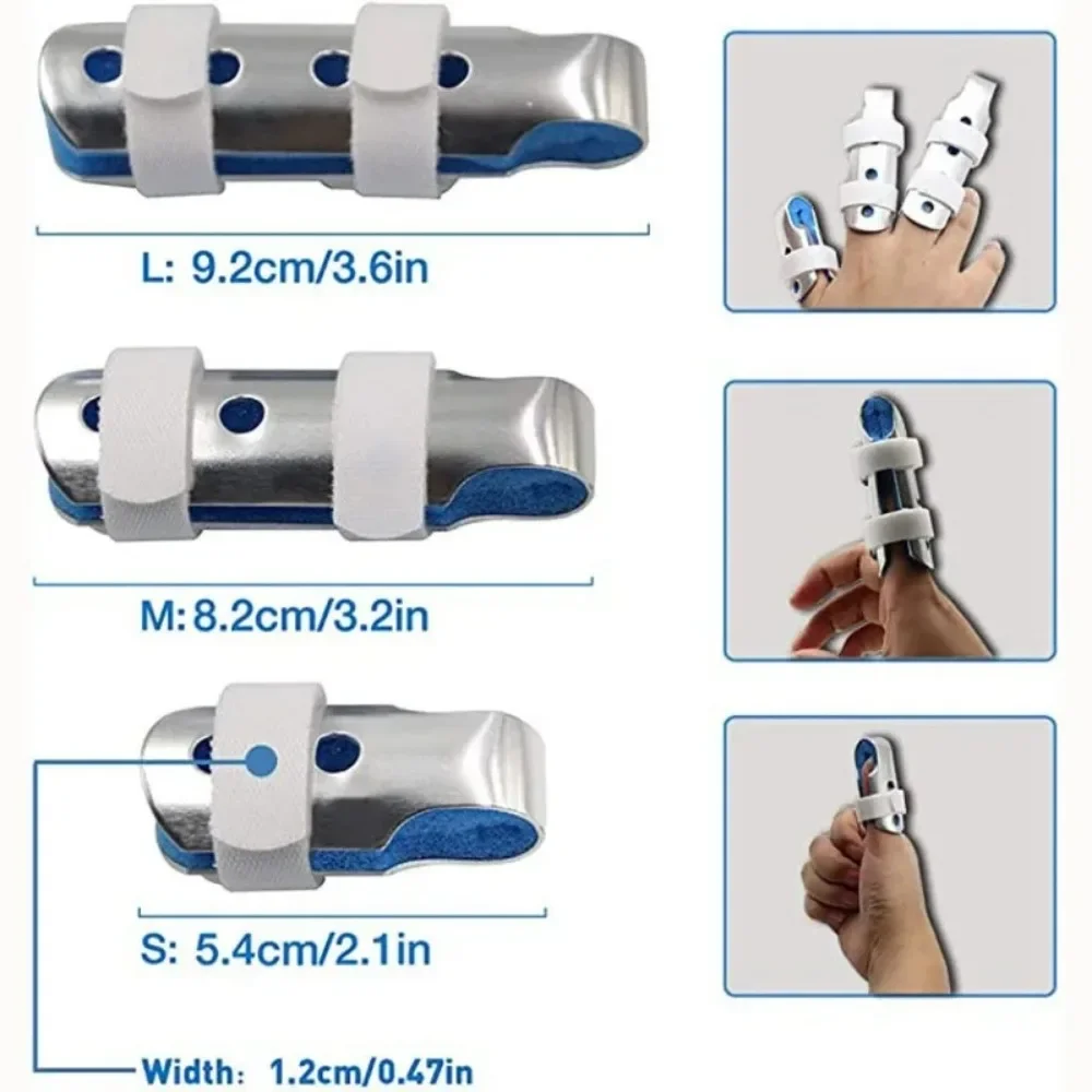 S/M/L Finger Injury Protect Brace Medical Finger Splint Fixator Arthritis Recovery Pain Relief Support Aluminum Finger Corrector