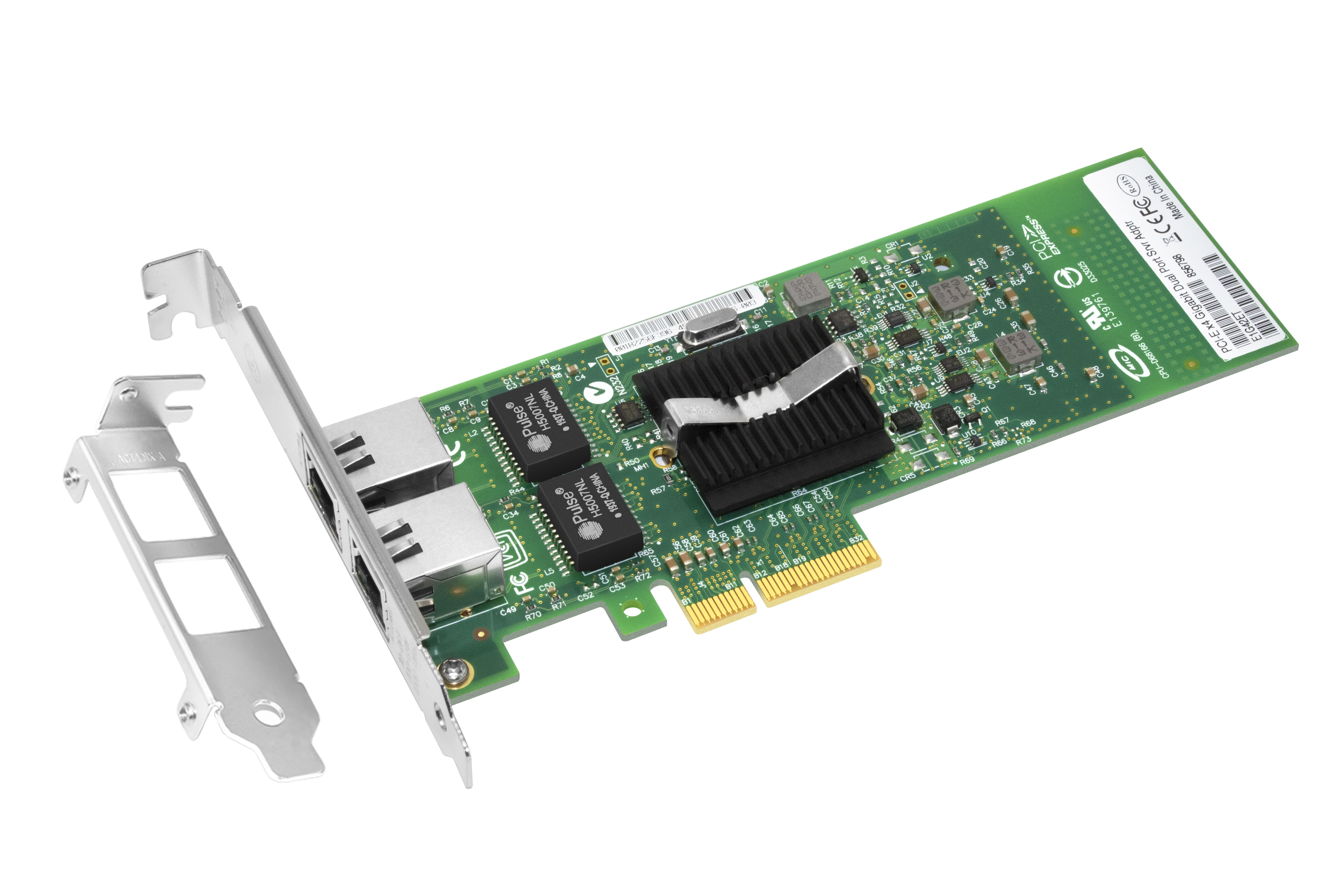 new 100/1000Mbps PCIE x4 Network Card 2x RJ45 Port 1G NIC PCI-E Lan Gigabit Ethernet Server Adapter lightning protection 82576