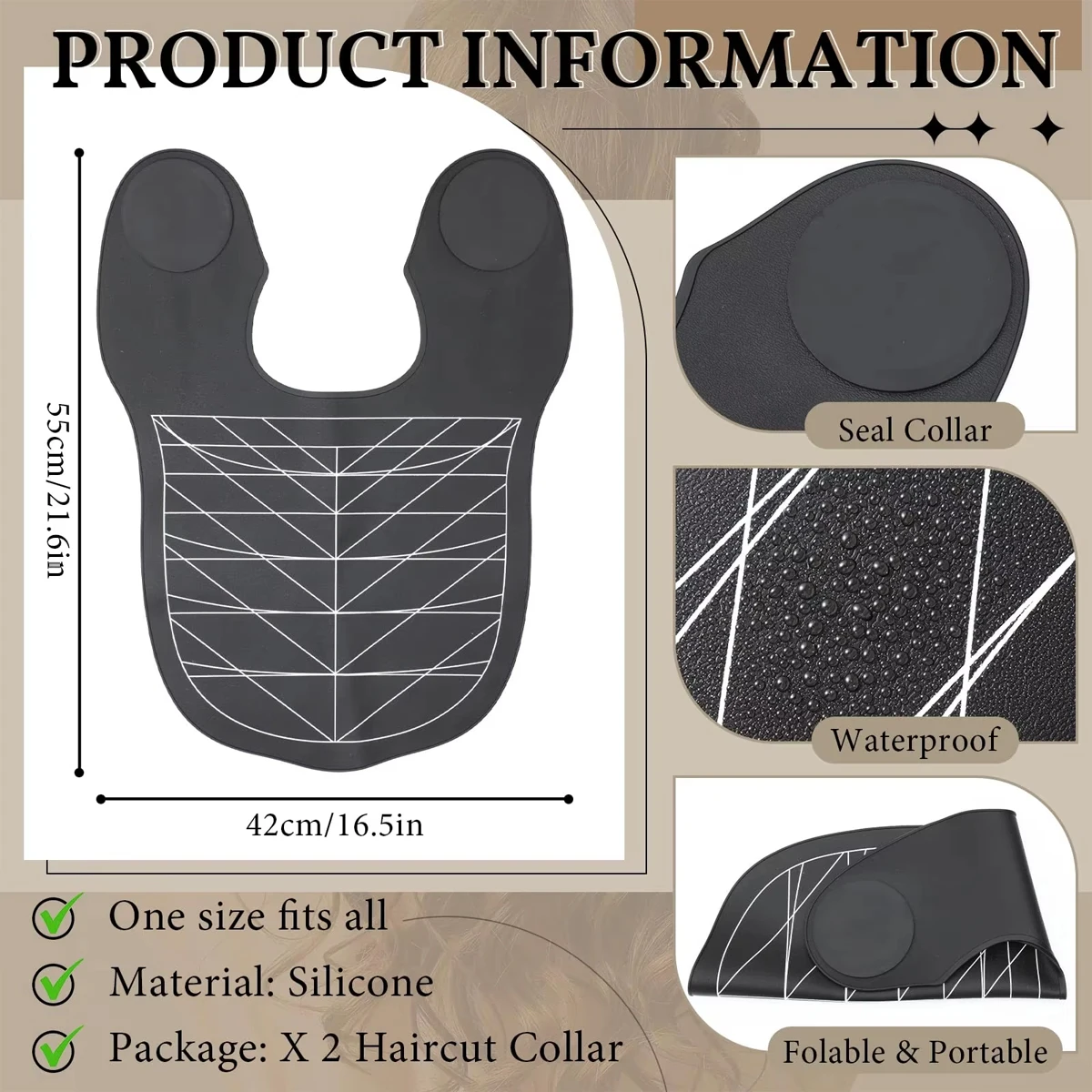 Salon Hairdressing Cape Waterproof Barber Hair Coloring Apron Silicone Hair Dye Shawl Professional Barbershop Styling Cape Tools