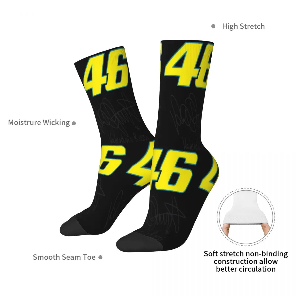 De doktersmotorfiets # 46. Unisex wintersokken Winddicht Happy Socks Street Style Crazy Sock