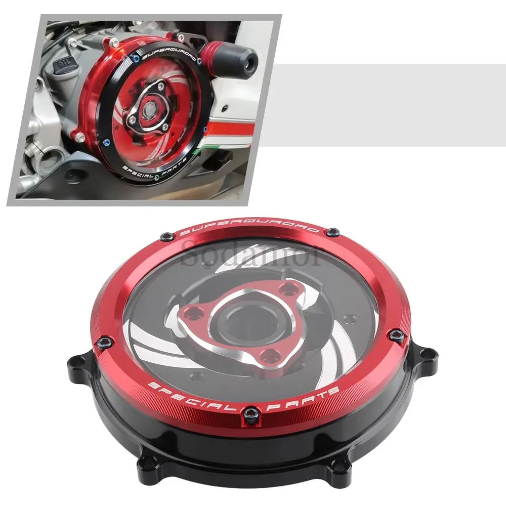 

Motorcycle Engine Clear Clutch Cover Protective Kits CNC- Aluminum Accessories For Ducati Panigale 959 / 959 Corse (2016-2019)