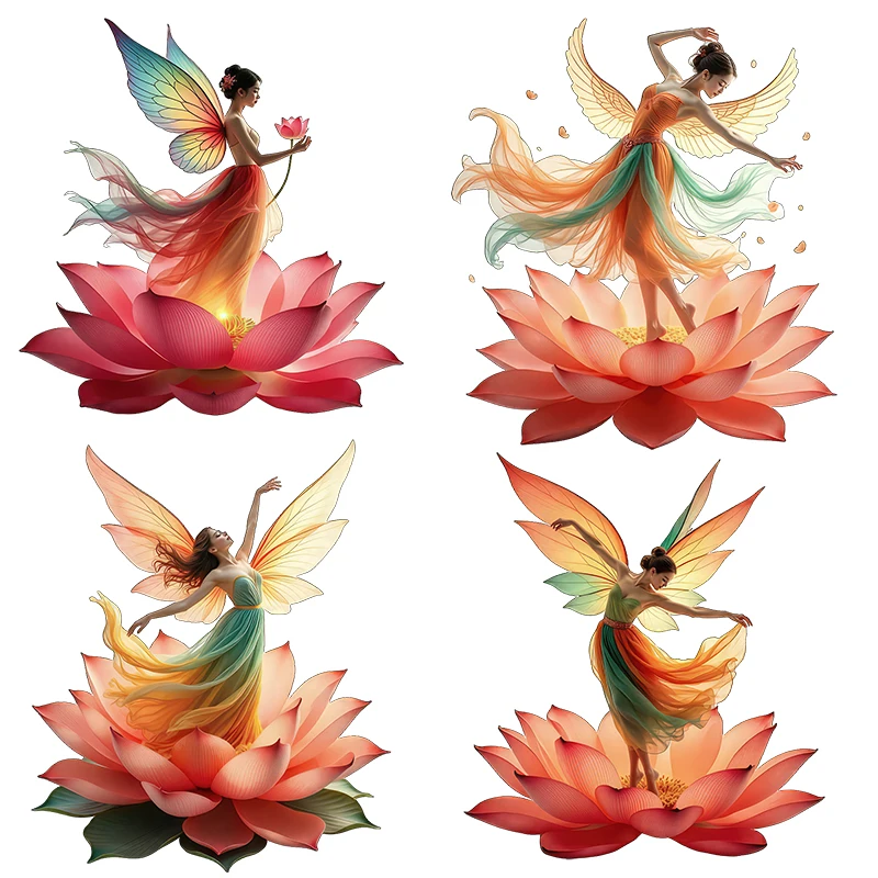 Threeratels CF101 изящная танцующая фея мультяшные цветочные наклейки для украшения дома наклейки на кузов автомобиля