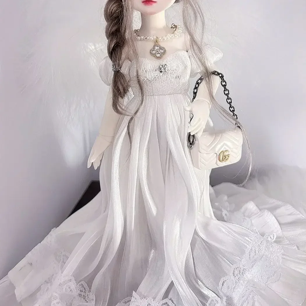 1/3 1/4 1/6 Doll Clothes Toys for Girl White Princess Skirt,please Check Height,chest,waist,and Hip Circumference of Your Doll