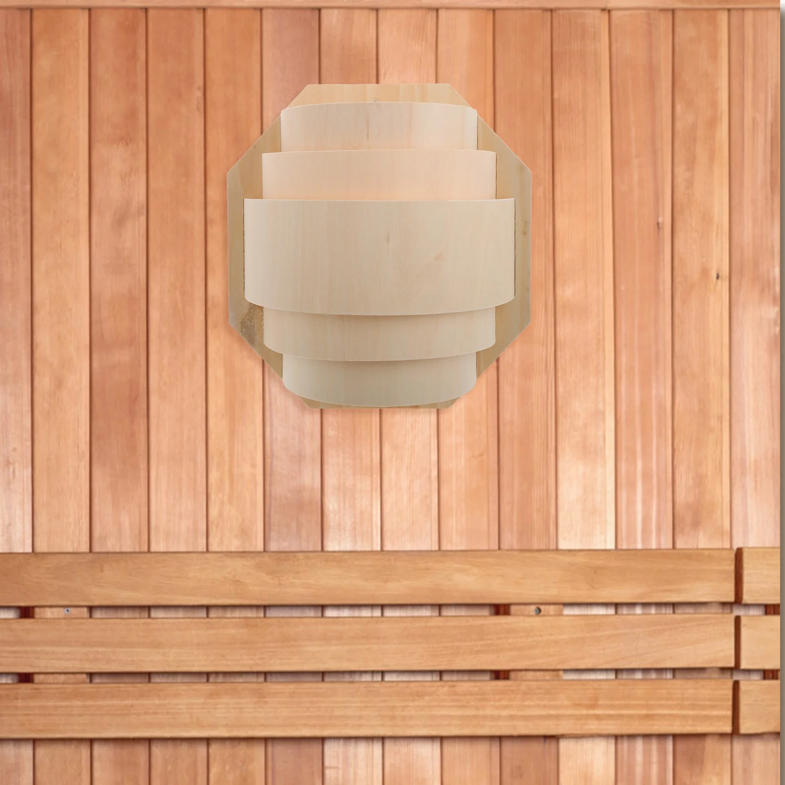 

Lightweight Wooden Lampshade for Sauna Room High Transmission Material Sauna Accessories Wooden Light Shade for Saunas