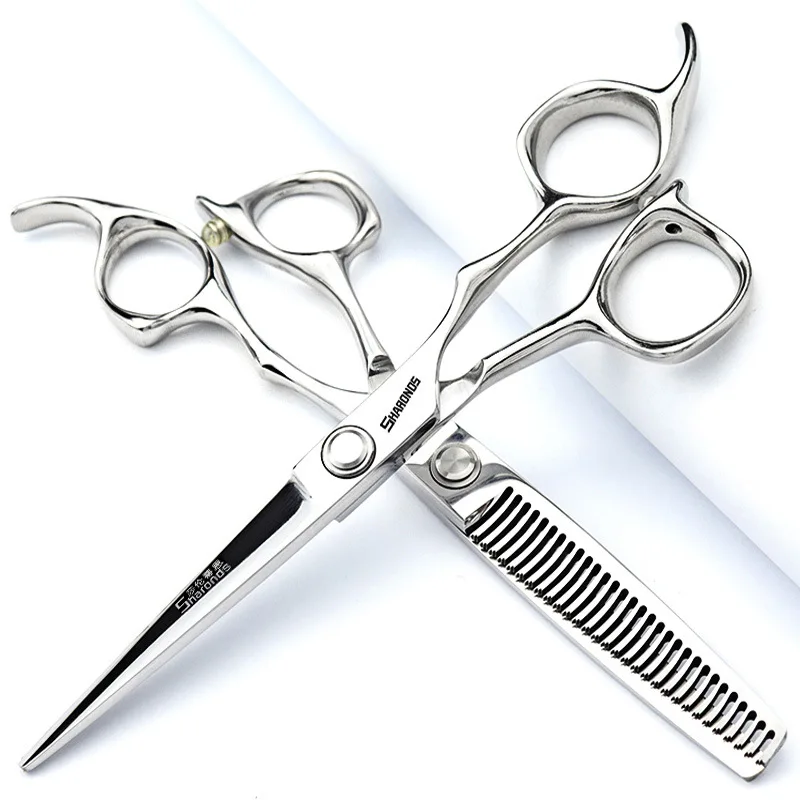 Men's Barber Set 6-inch Scissors with Flat Scissors Thin Seamless Dental Scissors