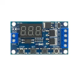 DC 12V 24V Dual MOS LED Digital Time Delay Relay Trigger Cycle Timer Delay Switch Circuit Board Timing Control Module fai da te