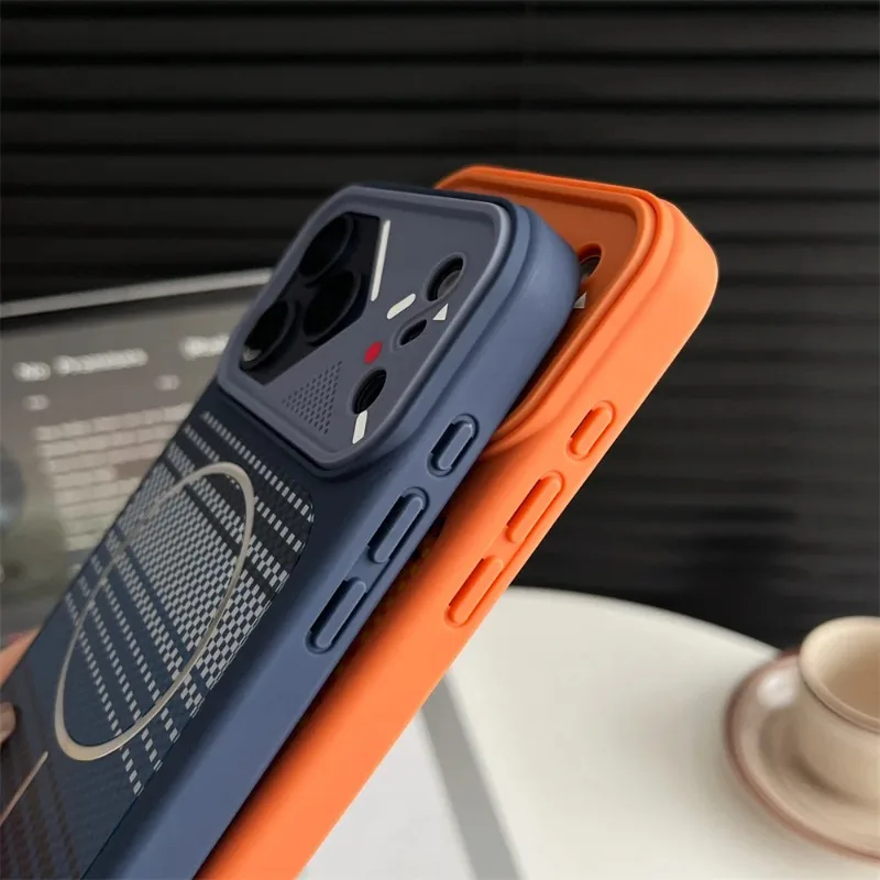 For Magsafe Carbon Fiber Texture Magnetic Case For iPhone 18 17 16 14 15 Pro Max Wireless Charging Shockproof Plastic Hard Cover view 3