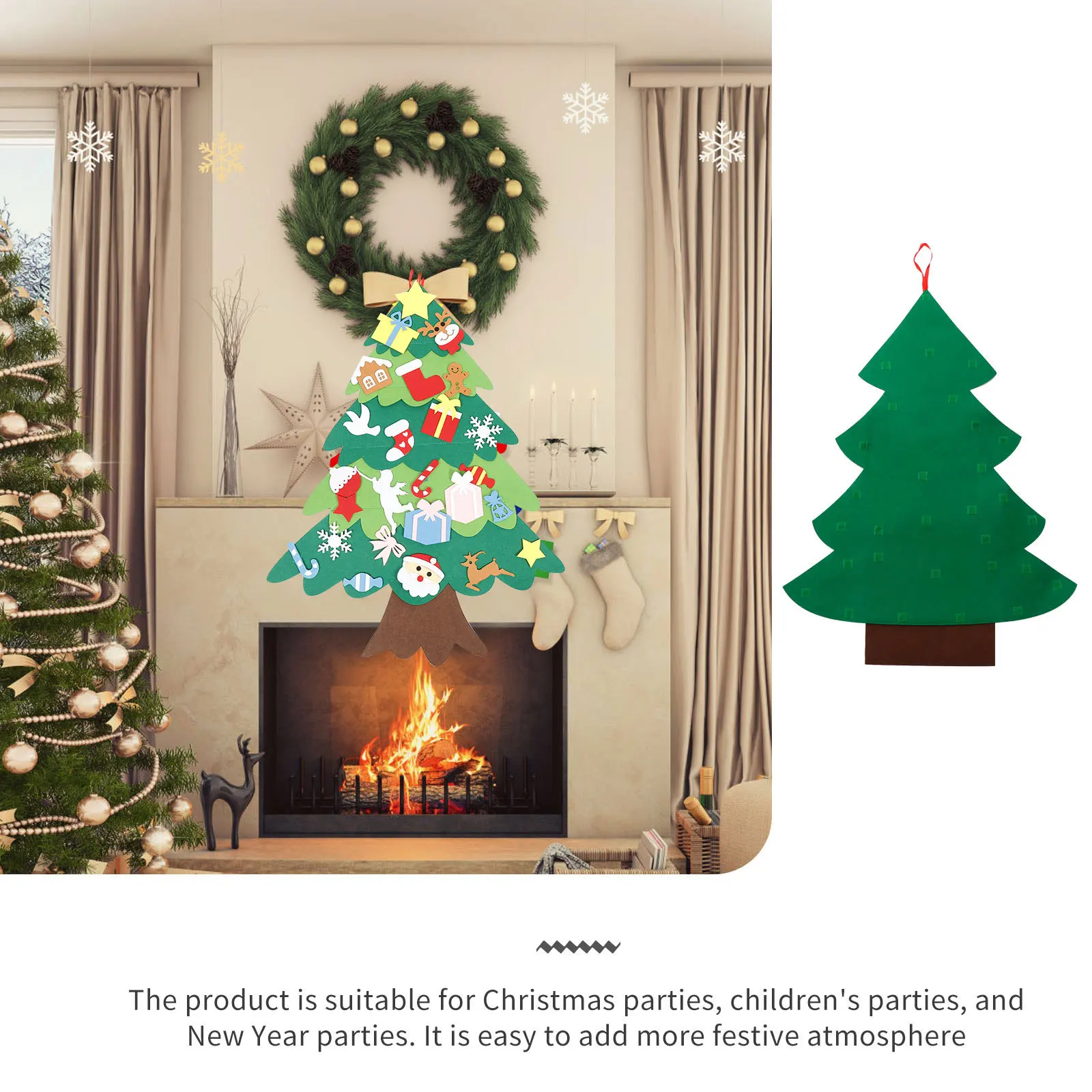 

Handmade Felt Christmas Tree Decoration DIY Craft Kit for Holiday Party Xmas Ornament Home Decor Supplies Felt Christmas Tree