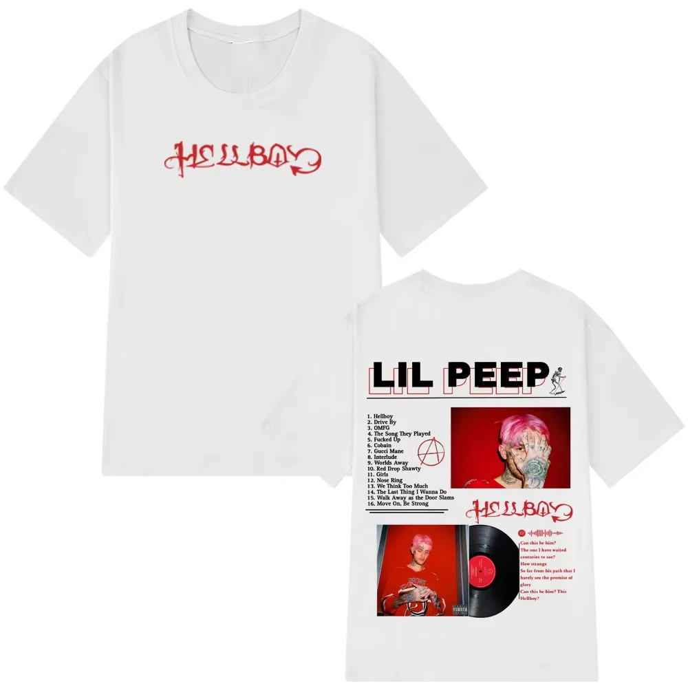 

Рэпер Lil Peep Crybaby Hellboy футболка мужская женская модная футболка в стиле хип-хоп хлопковые хипстерские футболки большого размера с короткими рукавами топы