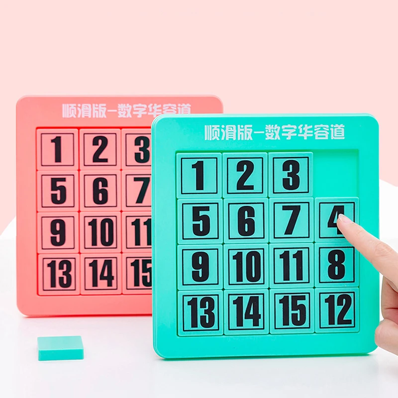 

Children Montessori Toys Digital Slide Jigsaw Puzzle Number Huarong Road Board Math Game Klotski Toy Kids Gifts