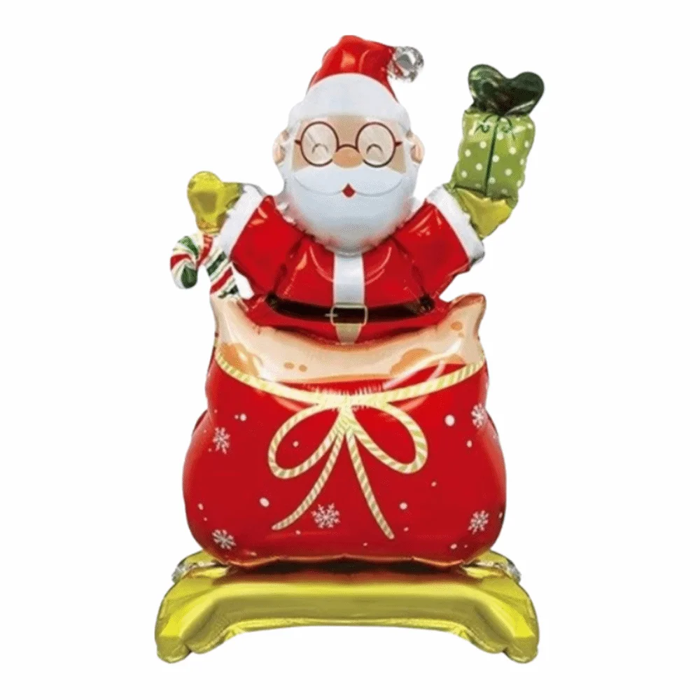 Standing Christmas Foil Balloons Santa Claus Gingerbread Man Large Standing Balloon Snowman Xsmas Tree