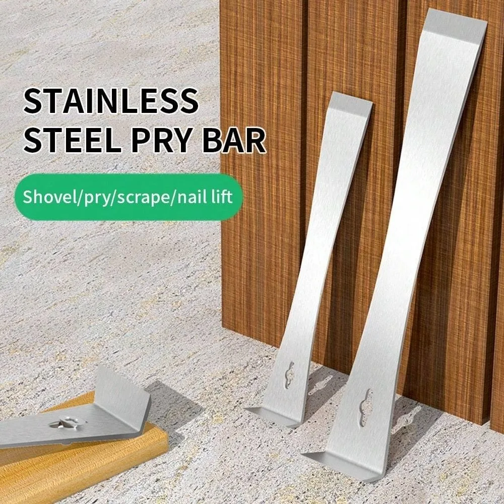 Stainless Steel Pry Bar Scraper – Multi-Function Nail Remover and Sharp Metal Scraper for Woodworking, Beekeeping and Cleaning