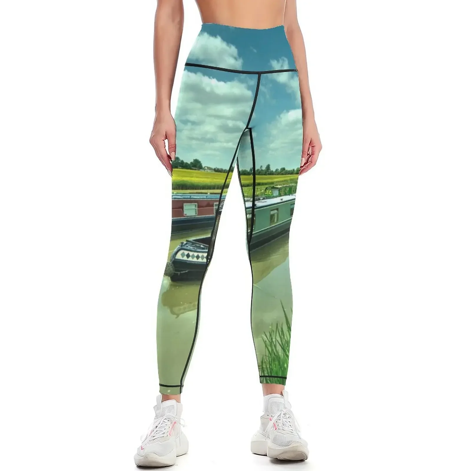

Narrowboats on the K and A Leggings gym sportswear woman legging push up leggins push up woman sports tennis for Womens Leggings