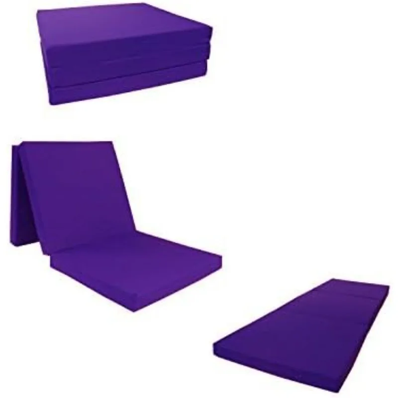 

D&D Futon Furniture Purple Shikibuton Trifold Foam Bed 75 x 27 x 3, 1.8 lbs high Density, Floor Folding Mat
