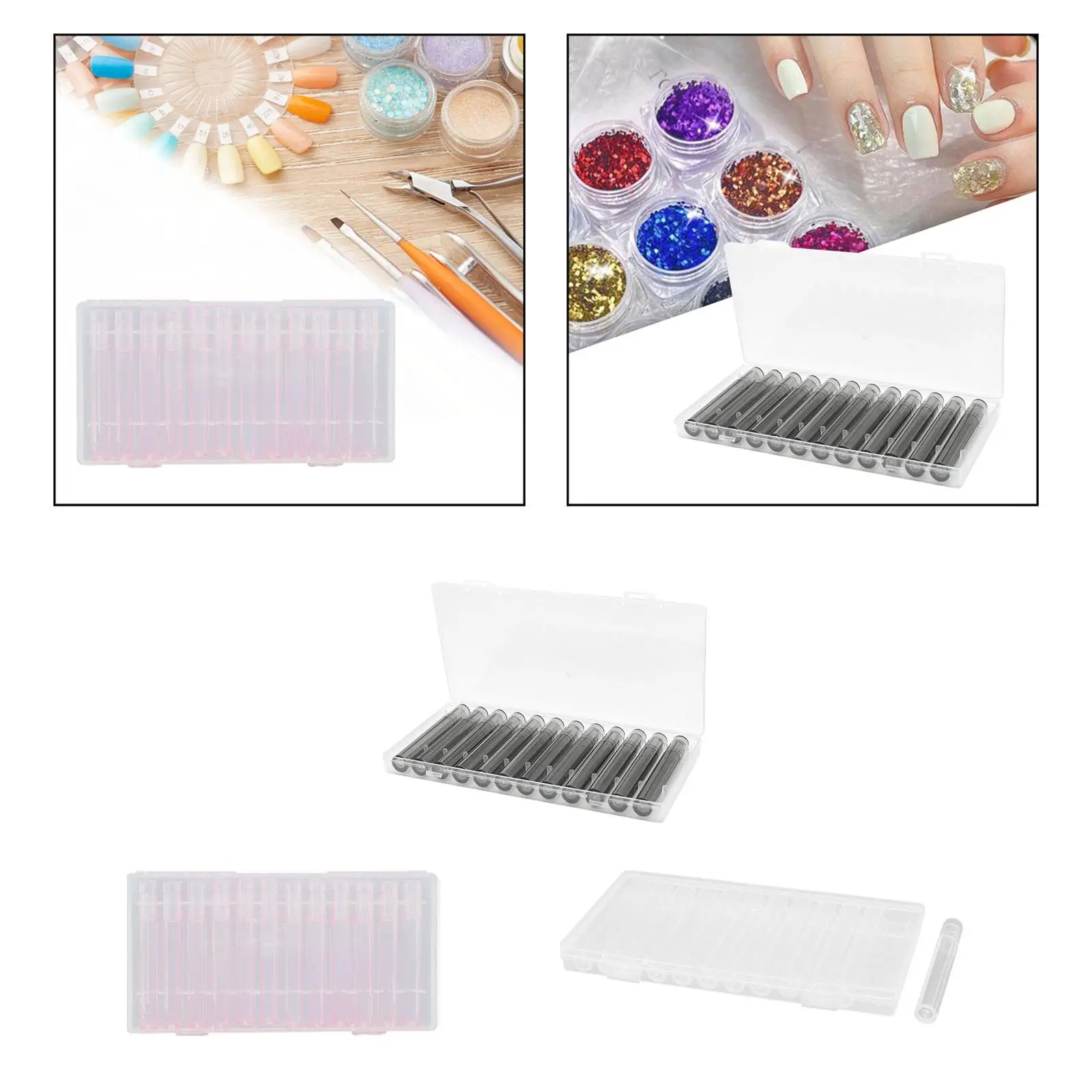 Nail Art Tool Storage Case Bead Organizer Box, Multipurpose Diamond drawing Storage Container with Lid for Craft Small Items