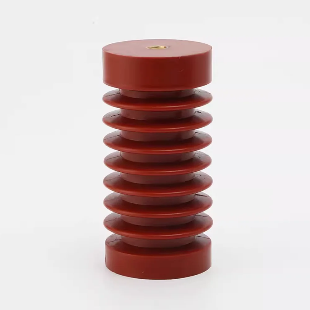 65*130mm support insulator with M16 screw Columnar wave ring insulator epoxy resin insulator support fixed insulating column