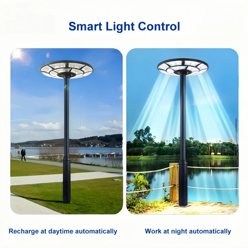 Solar UFO Garden Lamp Outdoor Waterproof With Motion Sensor and Remote Control Solar Street Lamp Parking Lot Safety Lamp