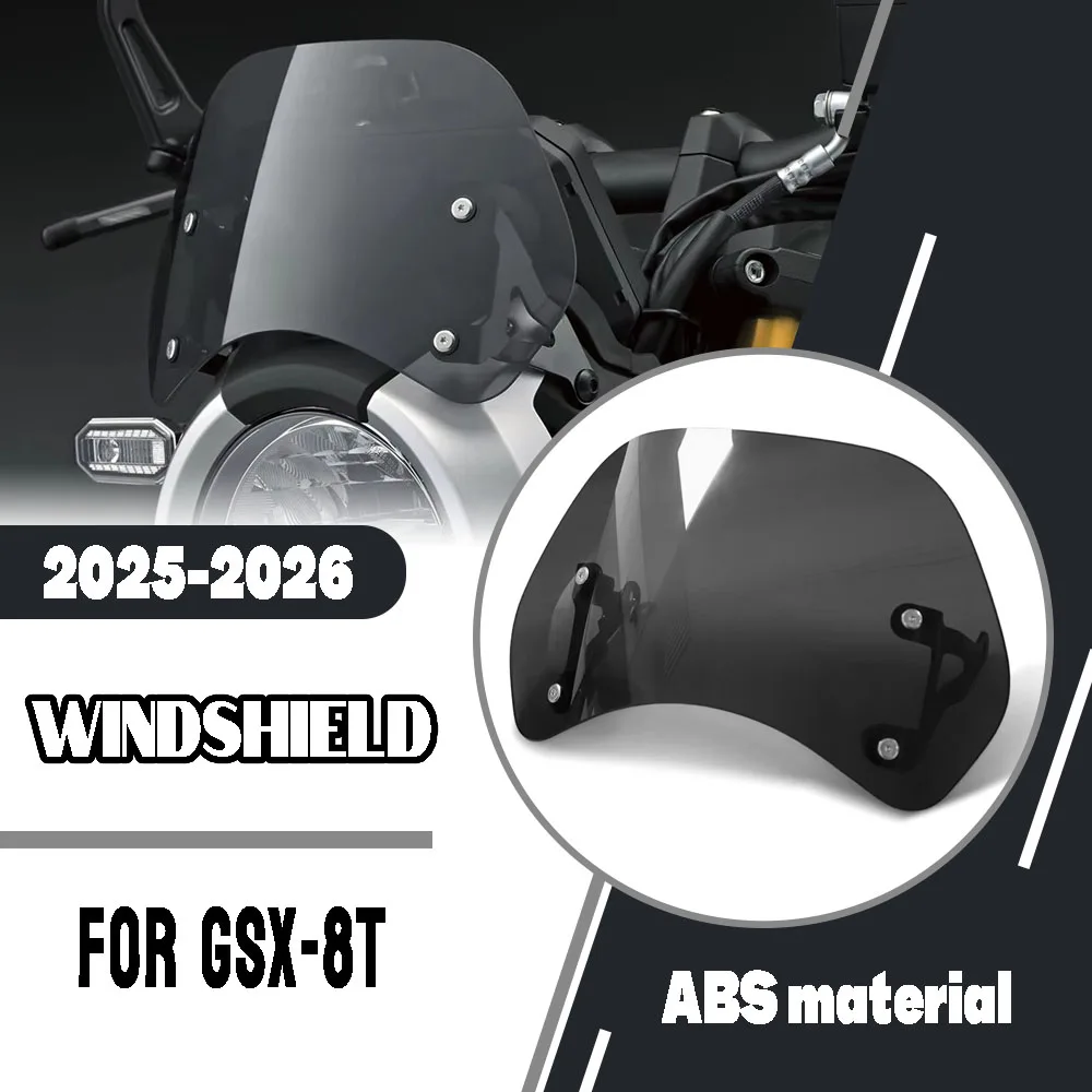 For Suzuki GSX-8T GSX 8T gsx8t 2025-2026 Motorcycle Windshield Wind Deflector Frontal Plate WindScreen Headlight Modified Parts