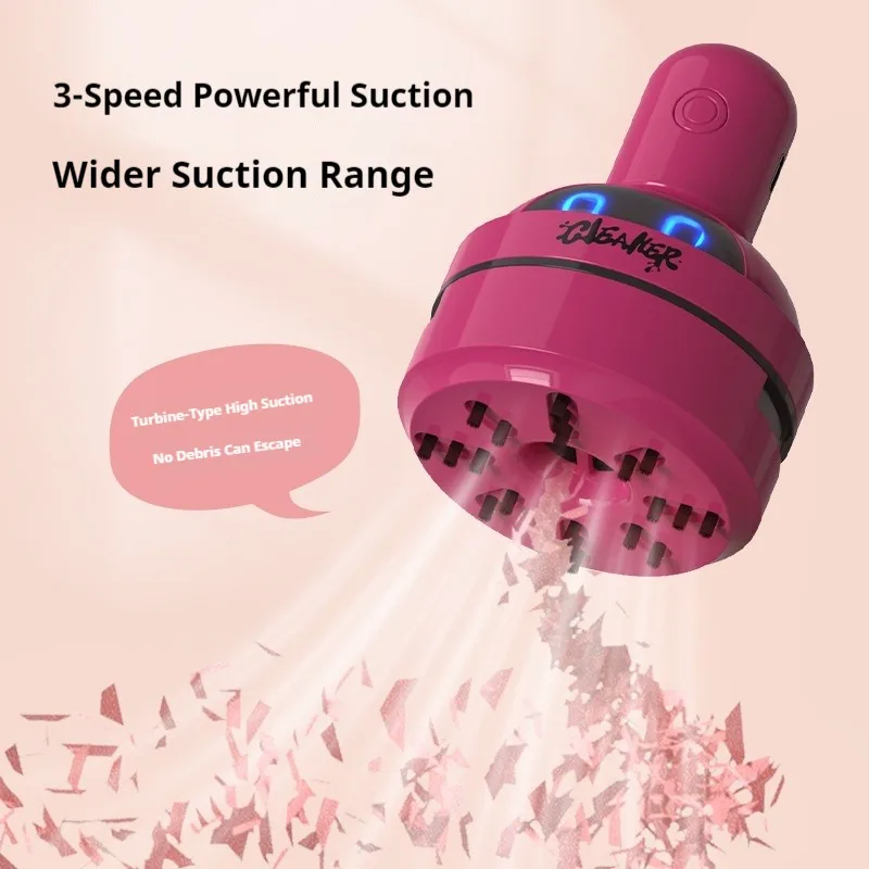 Desktop Cleaner Vacuum Cleaner Cartoon Mini Portable for Eraser Pencil Shavings Dust Cleaning for Keyboard Desk Table