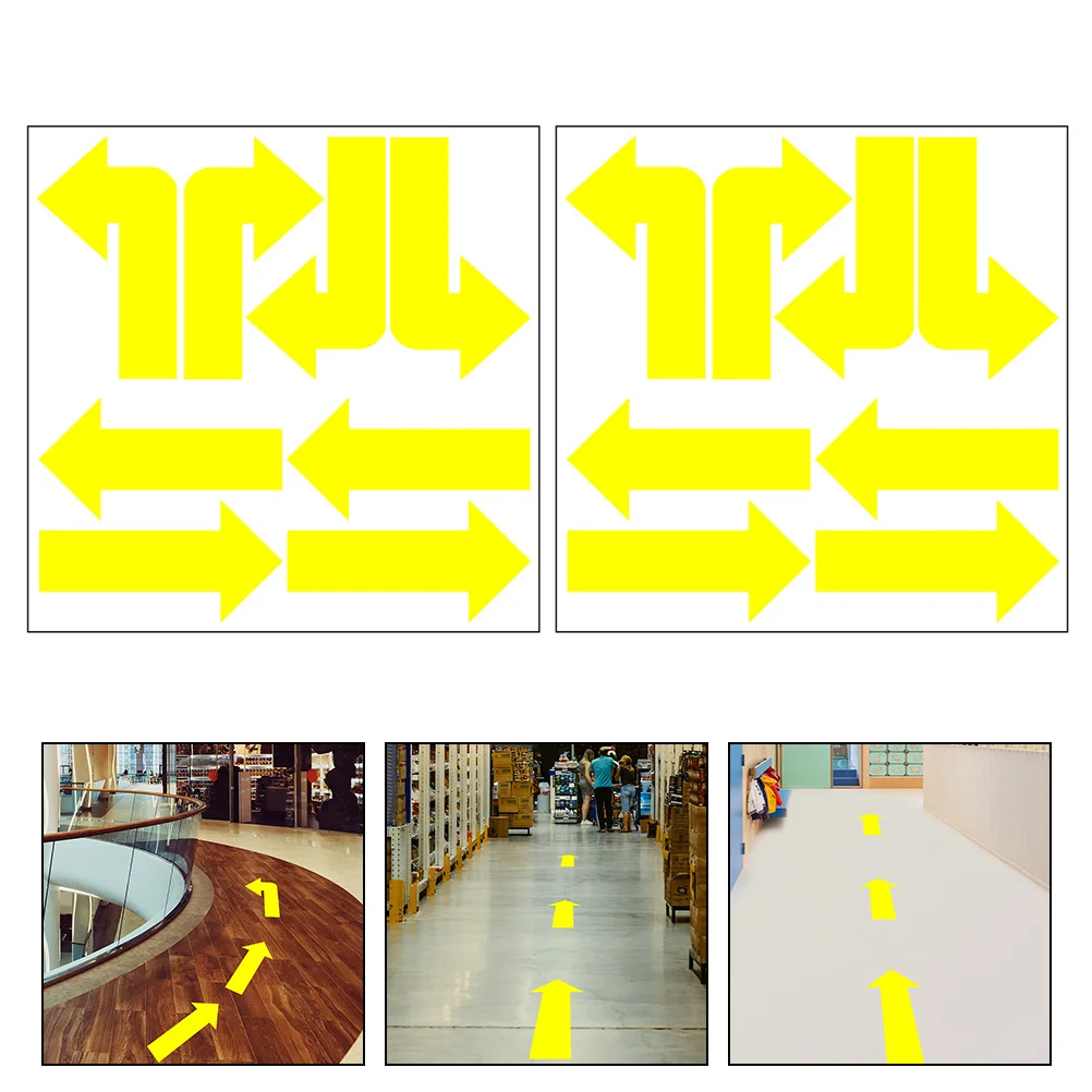 2 ชิ้น Arrow สติกเกอร์กาวป้ายทิศทางการจราจรสัญญาณความปลอดภัยแผนที่ลูกศรป้ายสติกเกอร์ไวนิลชั้น Decals