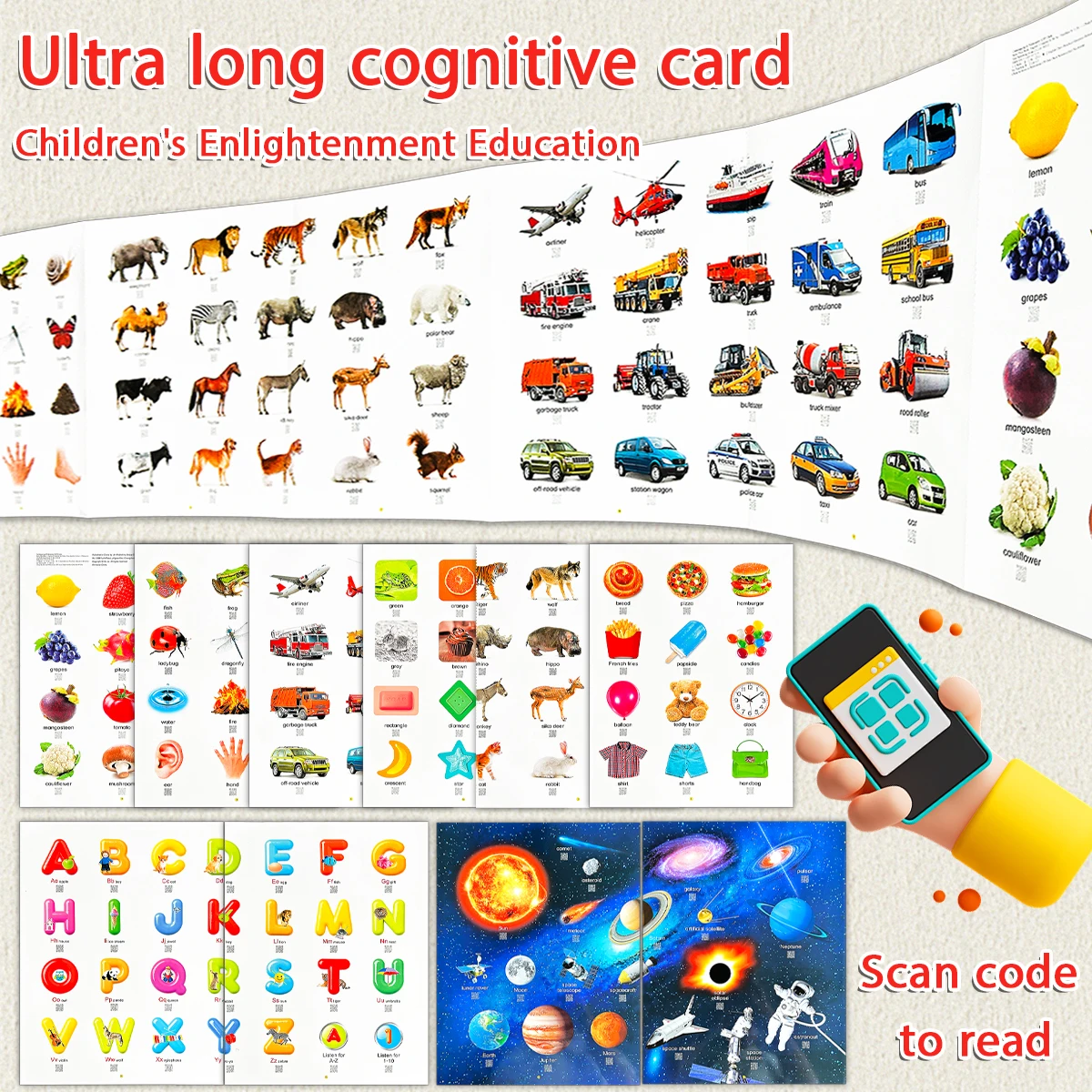 

7x11 inch English preschool education poster, suitable for kindergarten classroom learning and early education enlightenment