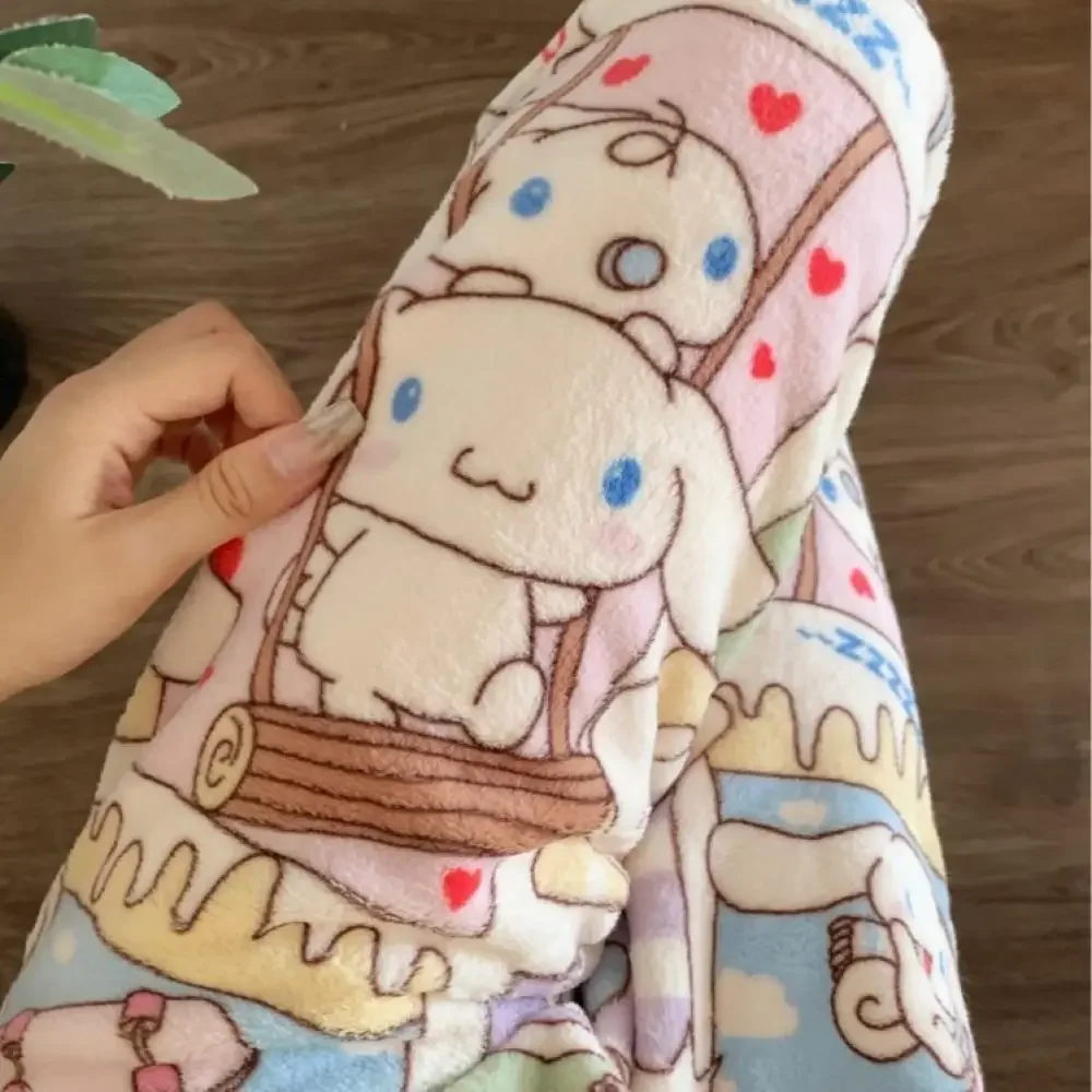 Novo kawaii calças de pijama de pelúcia cinnamoroll olá kitty sanrios anime kuromi mulheres inverno quente roupas para casa engrossar calças bonito