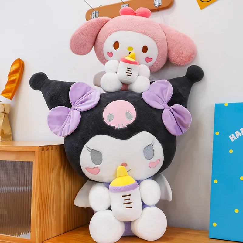 

Kawaii Kuromi плюшевые игрушки Sanrio огромная Аниме Кукла мультфильм Подушка куклы Животные Мягкие набивные My Melody Рождественский подарок для детей