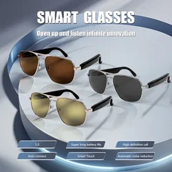 Original JT-GS02 Intelligent Sunglasses AI Audio Bluetooth Smart Glasses UV400 Polarized Lens Voice Calling Outdoor Eyeglasses