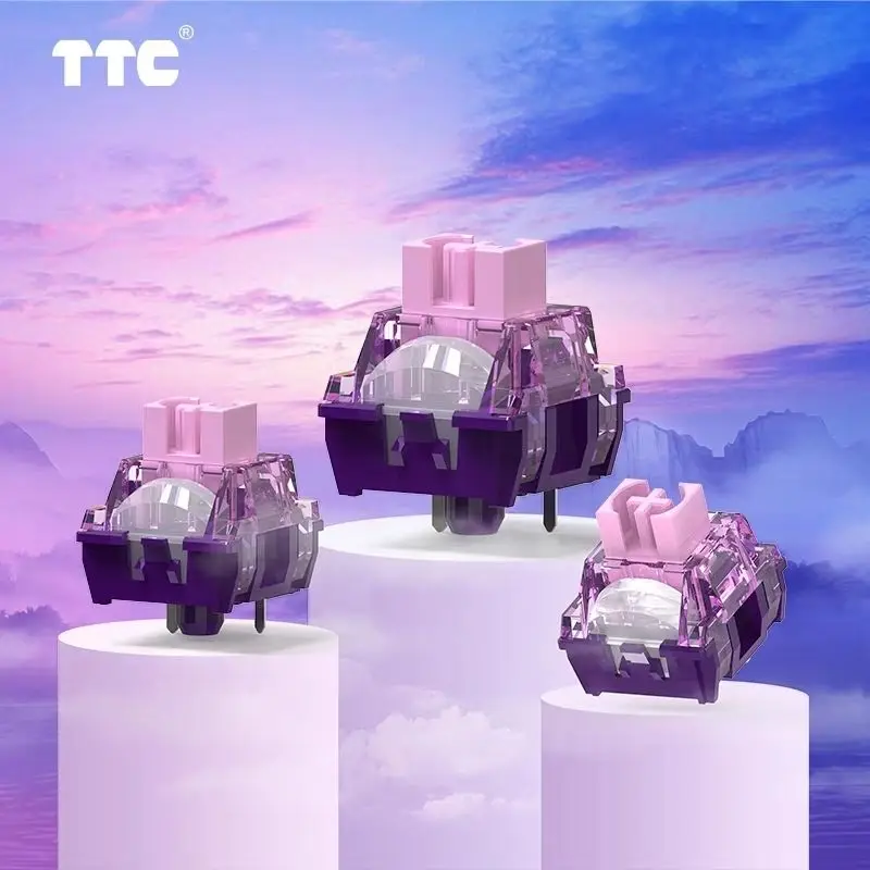 Twilight Mountain Purple Axis, Soft and Agile, Point Instant Trigger, Rebound Heel Light Pressure Customized Keyboard Linear