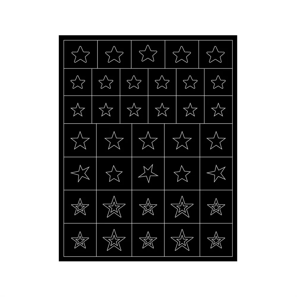 Airbrush Stencil For Nails Heart Butterfly Star Nail Stickers Y2K Charms fiori foglia Stamping piatti modelli di aerografo