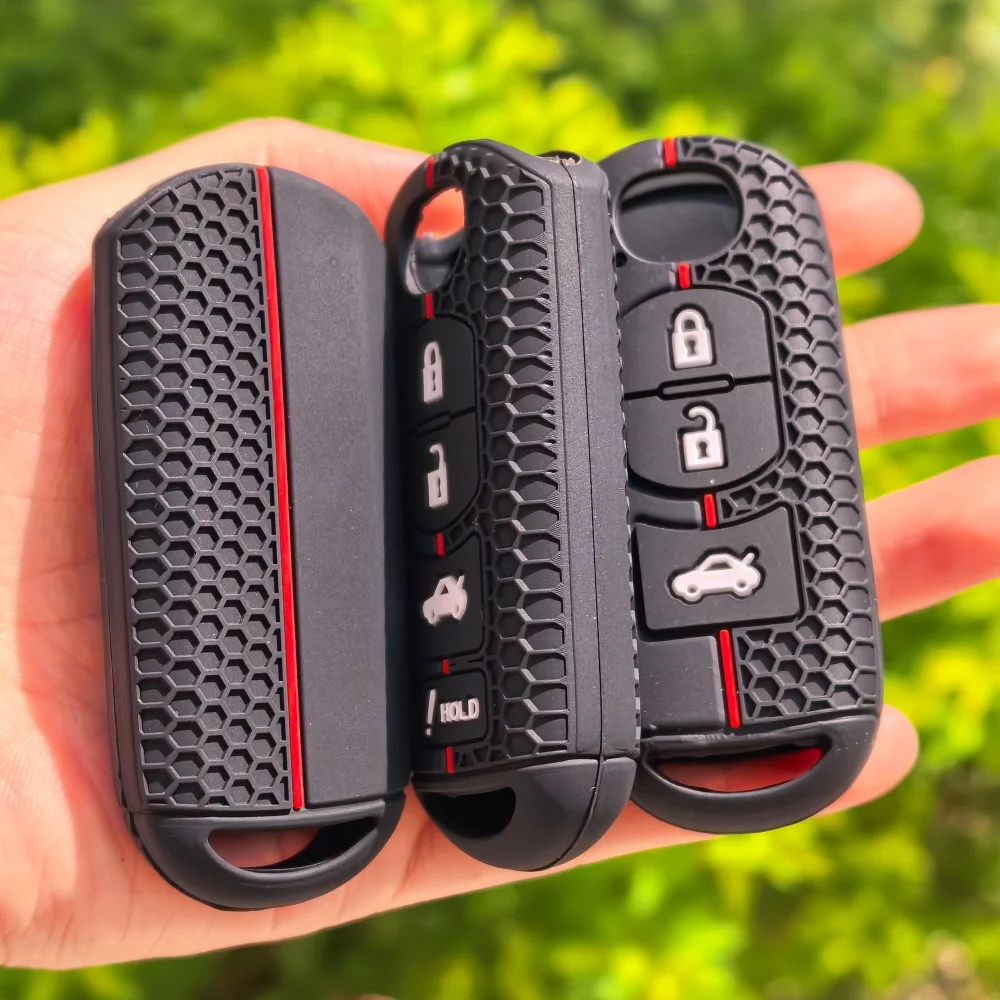 Capa de Chave de Carro de Silicone para Ma Case 2 3 4 Botões