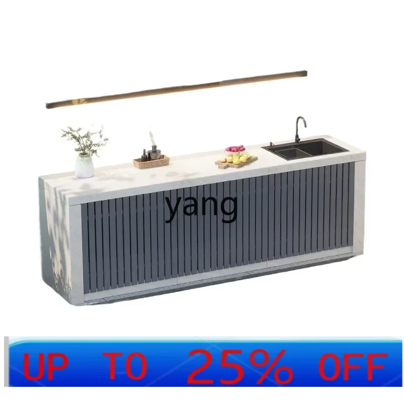 

LTT marble outdoor wash basin courtyard sink basin integrated cabinet