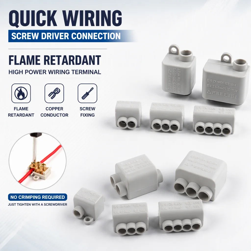 Quick Wire Connector Push-in Terminal Block Universal Electrical Wiring 2/3/4 Way Flame Retardant Copper Core Splice for LED