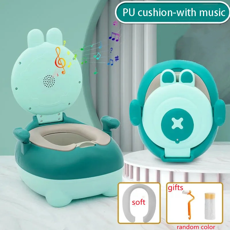 Neues Kinder töpfchen mit Ton Baby Kinder reisen Toilette Trainings sitz tragbare Schüssel Cartoon Junge Mädchen Topf Musik funktion Kinder