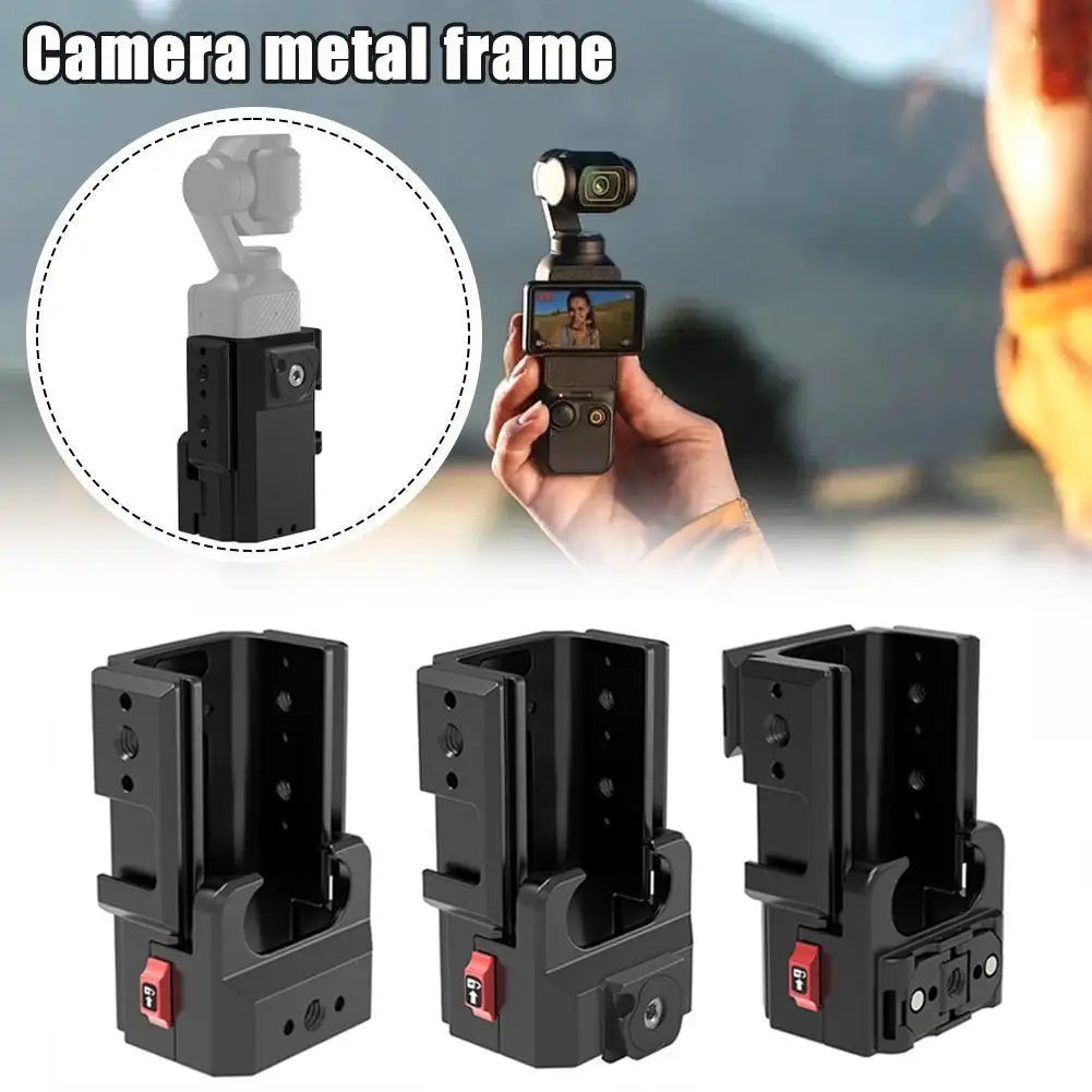 For DJI OSMO POCKET 3 Multi In One Magnetic Metal Expansion Rabbit Cage Frame Car Neck Cold Shoe Mount Housing Shell Accessories