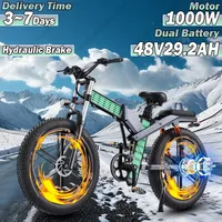 ENGWE X26 E-bike 1000W Brushless Motor 48V29.2AH Dual Lithium Battery Folding Electric Bicycle 26 In Fat Tire Snow Electric Bike