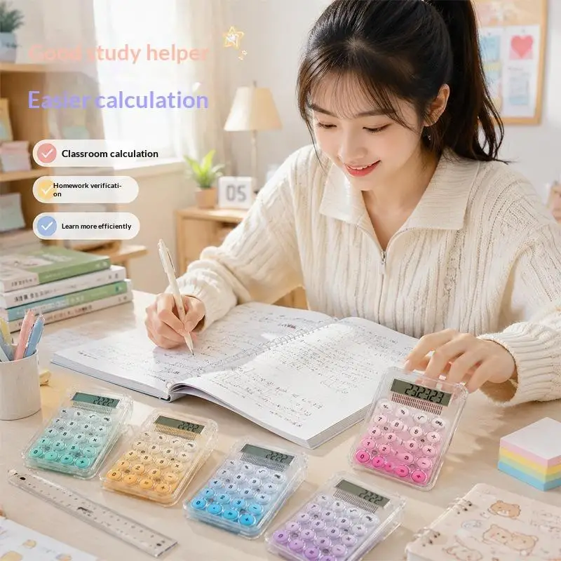 Portable Mini Cute Silent Calculator Learning Auxiliary Small Portable Calculator Back To School Supplies Students Finance