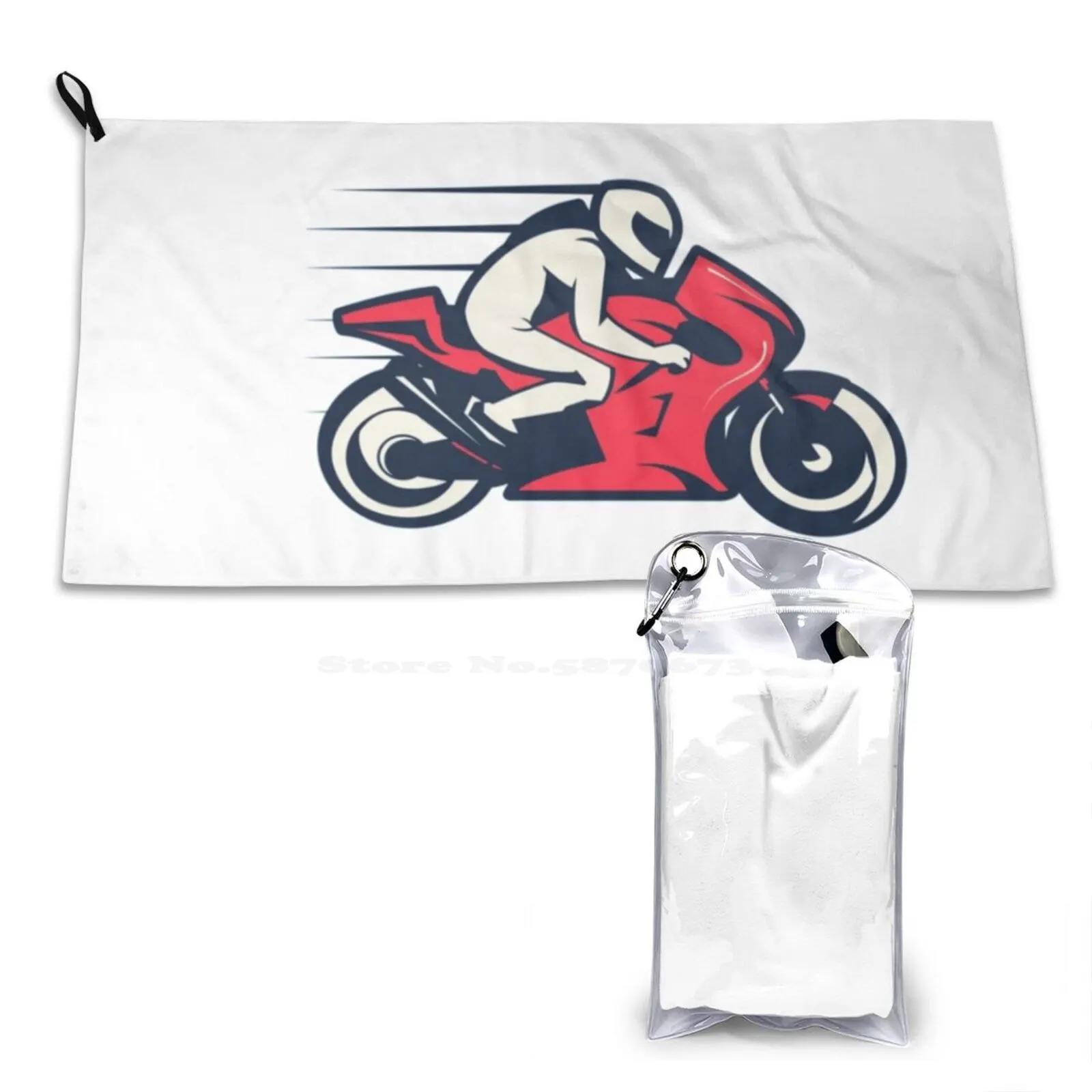 Bike Lovers Custom Soft Sport Towels Home Outdoor Bike Motor Cloth Woman Baby New Design