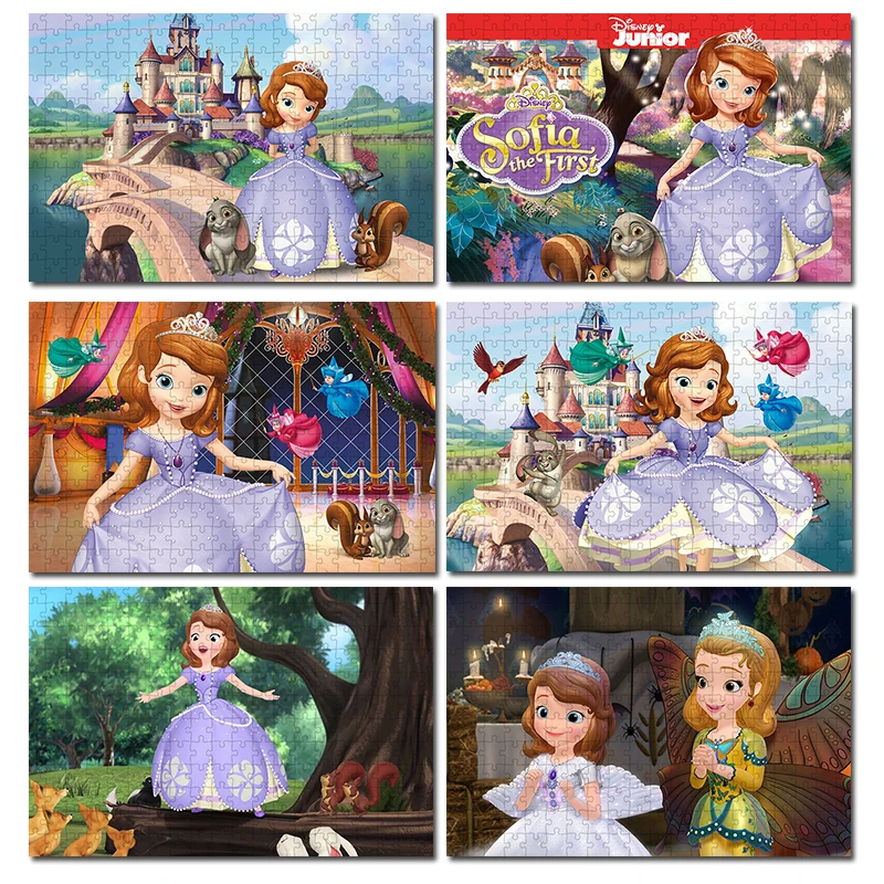 

Disney Sophia Princess 300/500/1000 Pieces Wooden Jigsaw Puzzle Cartoon Educational Toys For Adults Children Girls Gift Sofia