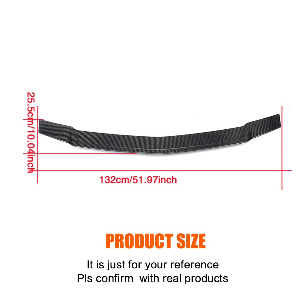 Car Rear Trunk Spoiler Wing For Mercedes Benz W212 E300 E350 E400 E500 E63 AMG Sedan 4 Door 2010-2015 Carbon Fiber Rear Spoiler view 6
